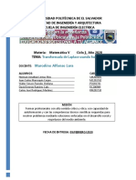 Tarea Trasformadas de Laplace Usando Formulas