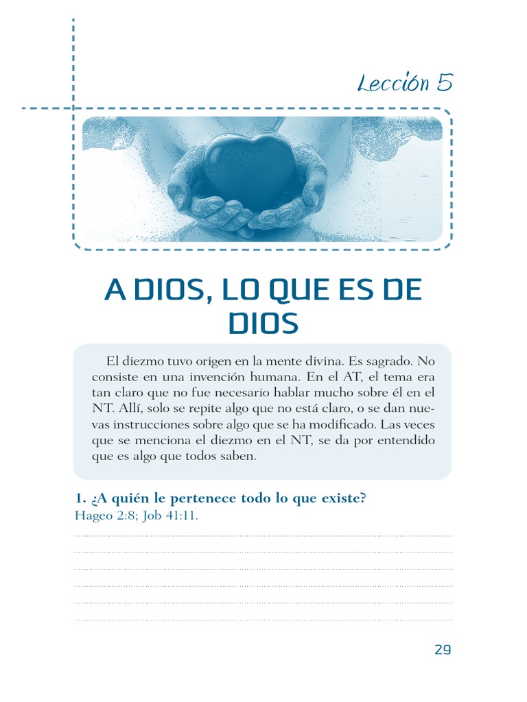 5 A Dios, Lo Que Es de Dios | PDF