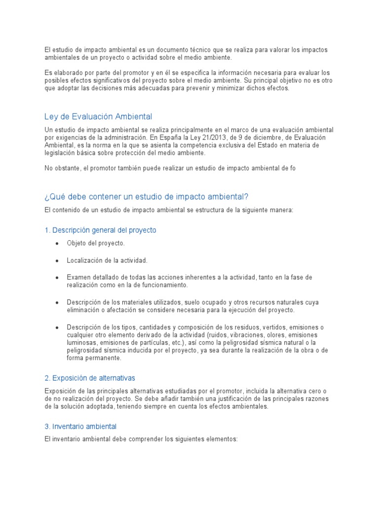 Tarea | PDF | Evaluación de impacto ambiental | Entorno natural