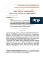 Characterization of Inductive Reasoning in Middle School Mathematics Teachers in A Generalization 5769
