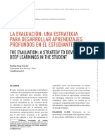 La evaluación: una estrategia para desarrollar aprendizajes profundos