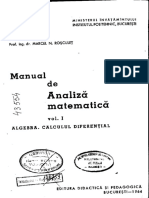 Rosculet Analiza Vol I