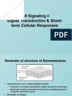 Cell Signaling I: Signal Transduction & Short-Term Cellular Responses