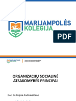 Organizacijų Socialine Atsakomybe - Principai