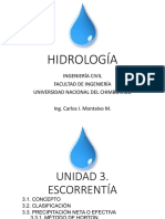 Ingeniería Hidráulica: Escorrentía y Hidrogramas Sintéticos