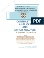 Simplified Coursebook of Contrastive Analysis and Error Analysis by DR Shaghi 1st Sem 2020 2021