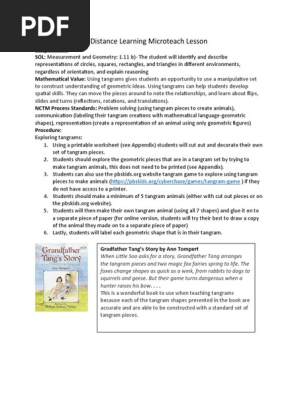 distance learning microteach lesson