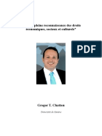 CHATTON Gregor T., Vers La Pleine Reconnaissance Des Droits Économiques, Sociaux Et Culturels, Zurich 2014