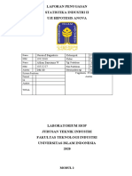 Laporan Penugasan Statistika Industri Ii Uji Hipotesis Anova