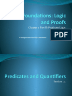 The Foundations: Logic and Proofs: Chapter 1, Part II: Predicate Logic
