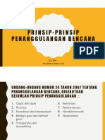 Prinsip-Prinsip Penanggulangan Bencana