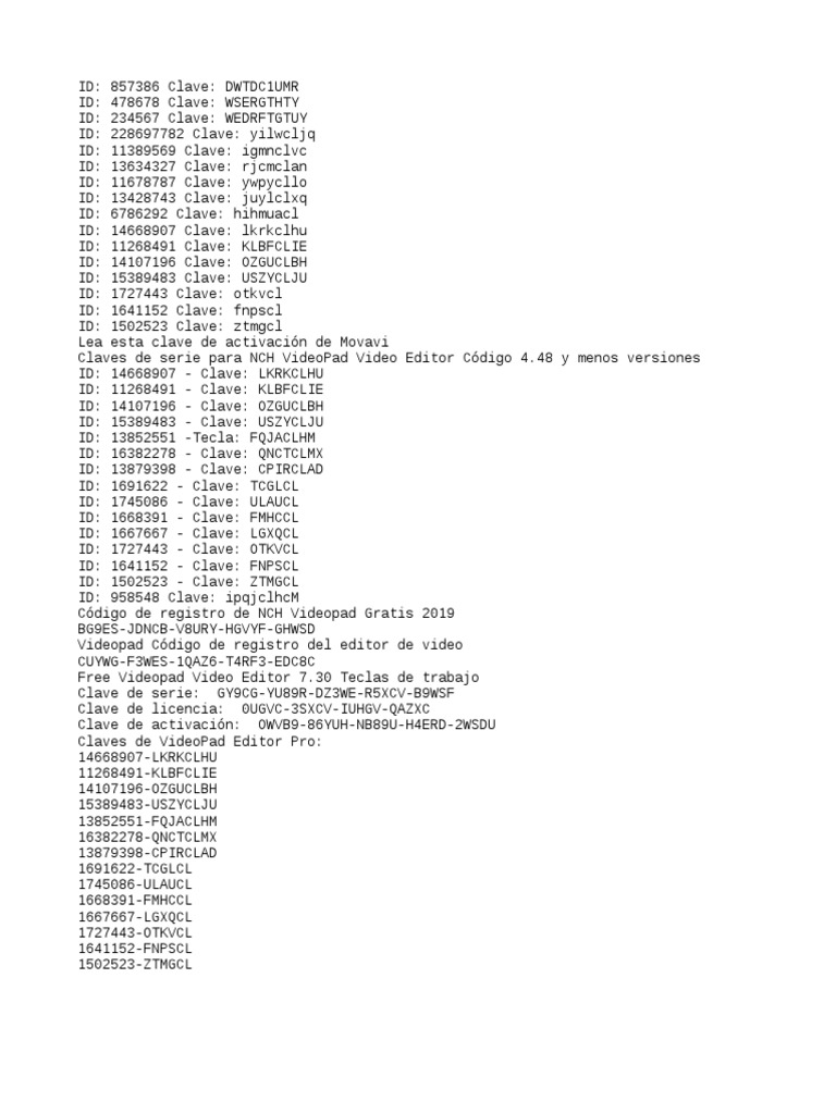 Codigos de Video Pad | PDF