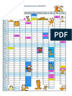 Calendário Garfield