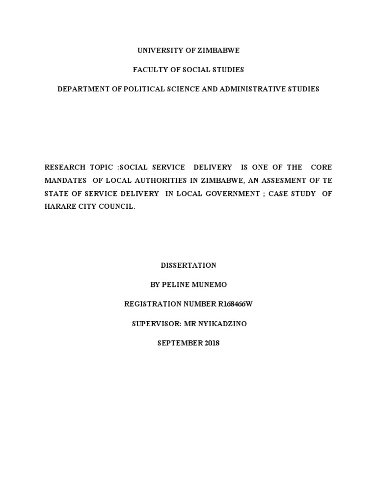 Dissertation Pdf Corruption Zimbabwe