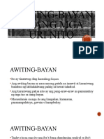 Awiting-bayan at ang mga uri nito