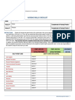 Nursing Skills Checklist: Instructions