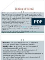 Definition of Terms Ethics