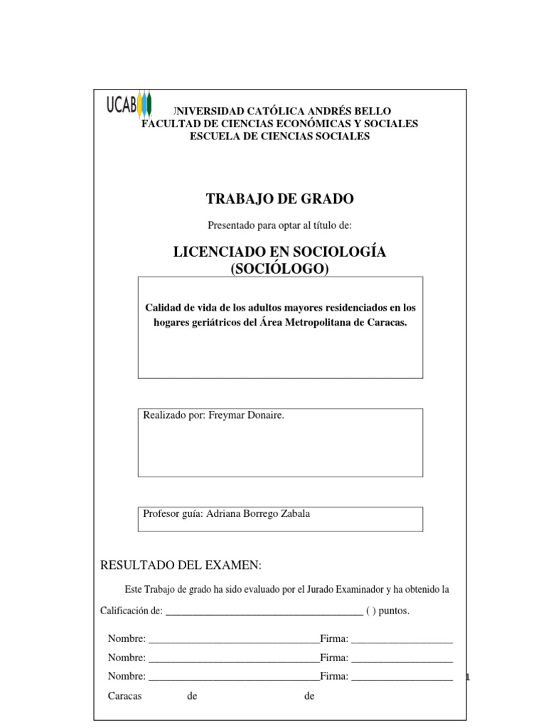 Calidad de Vida de Los Adultos Mayores | PDF | Vejez | Envejecimiento