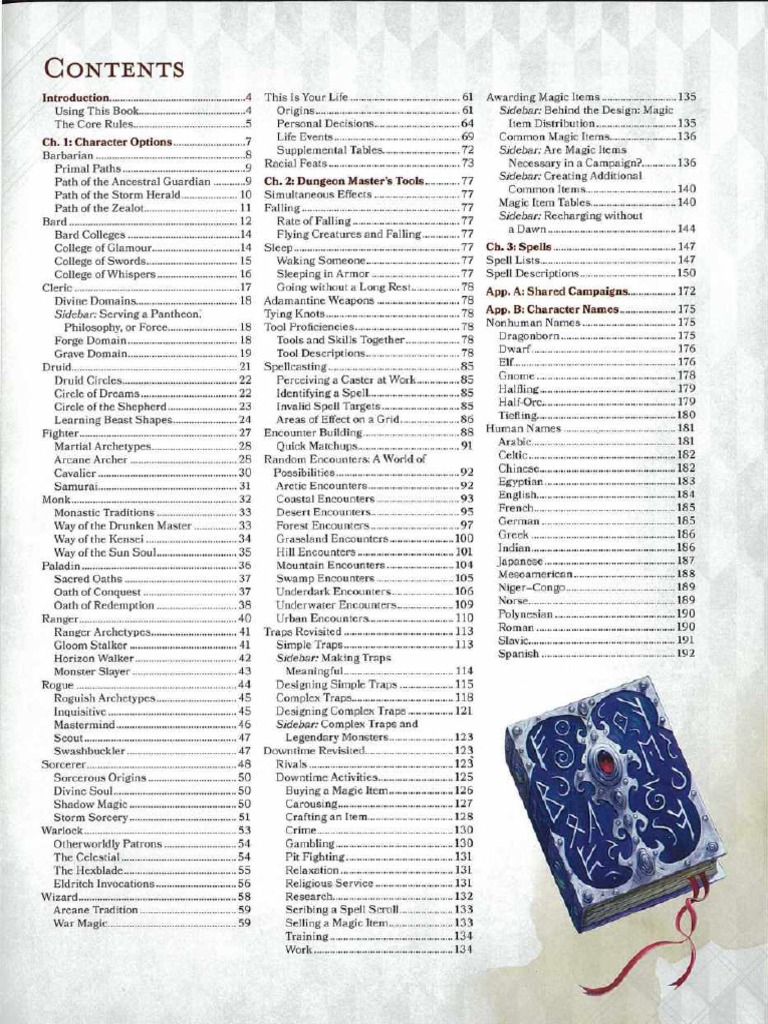 Xanathars guide to everything compressed pages 4 77 pdf wizards of
