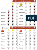 Calendario Cepillado de Dientes