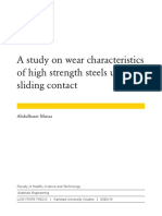 A Study On Wear Characteristics of High Strength Steels Under Sliding Contact