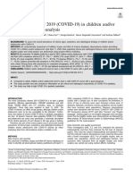 Coronavirus Disease 2019 (COVID-19) in Children And/or Adolescents: A Meta-Analysis