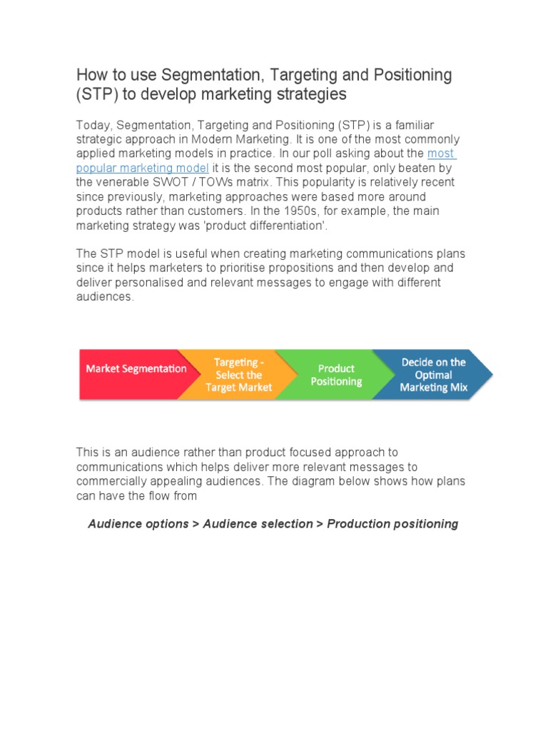 Segmentation, Targeting and Positioning | PDF | Market Segmentation ...