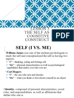 Lesson 3 The Self As Cognitive Construct: Ms. Bianca Nuestro