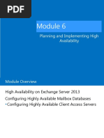 Planning and Implementing High Availability