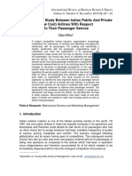 A Comparative Study Between Indian Public and Private Low Cost Airlines With Respect To Their Passenger Service