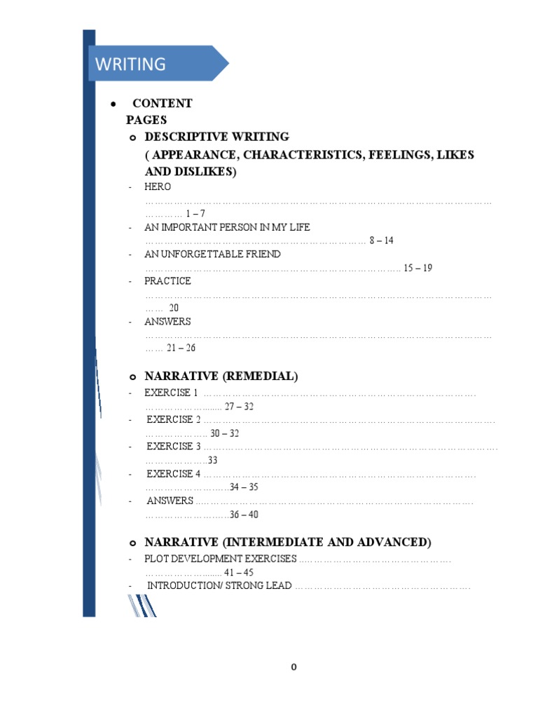 Continuous Writing Folder 1 | PDF
