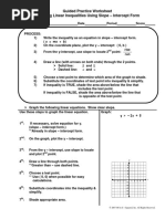 6.5 Multi Variable Inequalities Part1 Worksheet