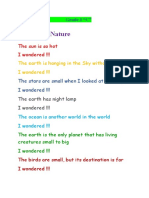 Wonder of Nature - Poem