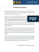 Convocatoria de Artículos - Revista Letras (Lima)