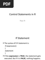 Control Statements in R