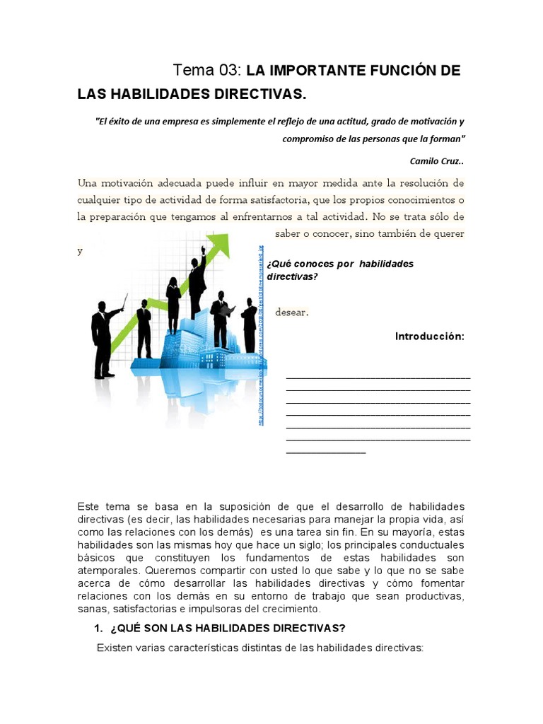 Habilidades Directivas Clave | PDF | Liderazgo | Cociente de inteligencia