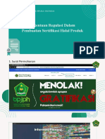 Regulasi Halal Utk Sertifikasi Halal BPJPH