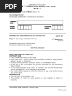 Mock II Std. X - I.T. Paper III