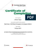 red cross   ecd basic emergency life support  bels  certificate  1 