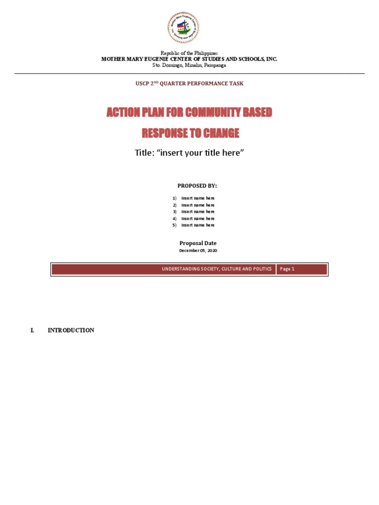 USCP Community Action Plan Guide | PDF | Human Nature | Politics (General)