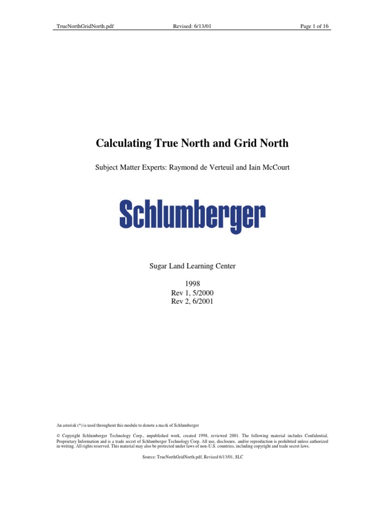 True North Grid North | PDF | Compass | Metrology