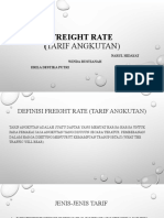 Freight Rate (Tarif Angkutan)