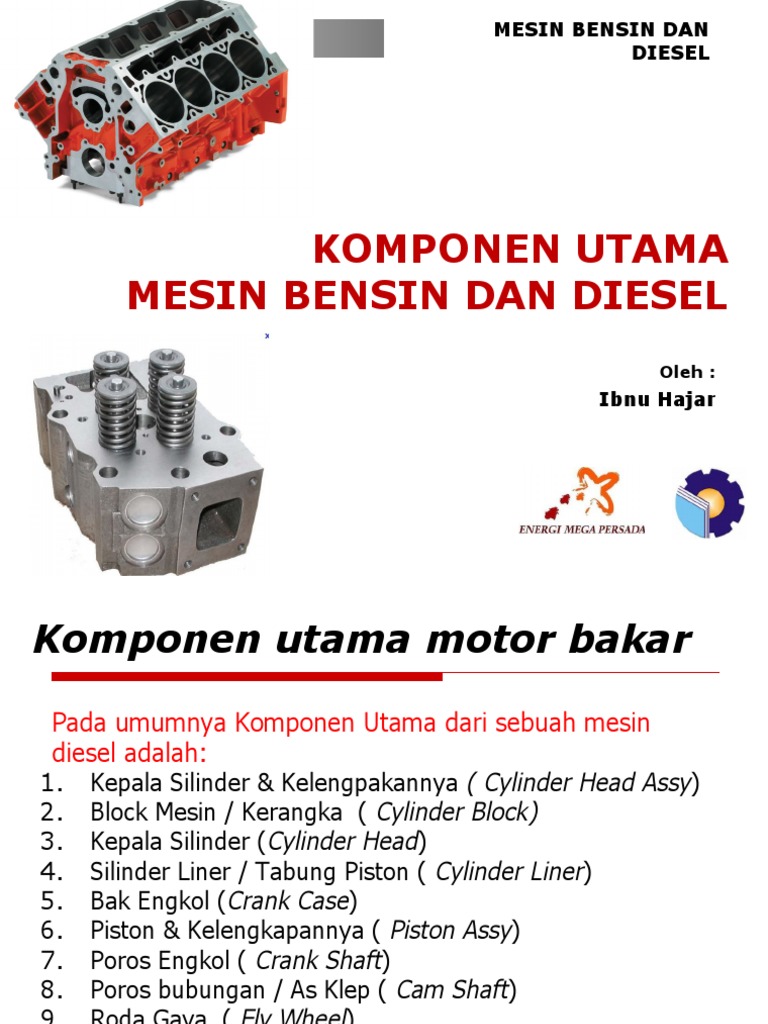 Komponen Utama Mesin Bensin Dan Diesel Pdf