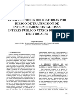 Intervenciones Obligatorias Por Riesgo de Transmisión de Enfermedades Contagiosas: Interés Público Versus Derechos Individuales