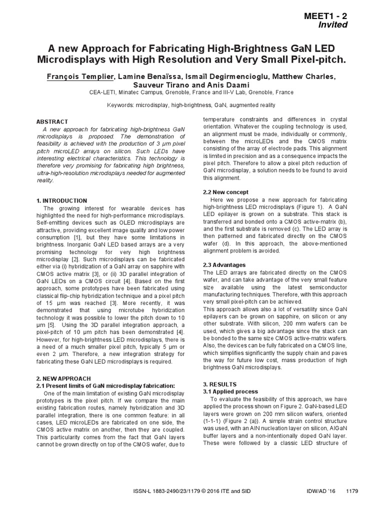 A New Approach For Fabricating High-Brightness GaN LED | PDF ...