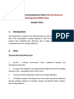 T & D, Ch-05, Sample Training and Development Policy (Modified)