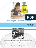 Study at The Just Right Level at Kumon