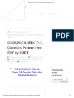 EGCB, PGCB, DPDC Full Question Pattern Free PDF by BUET