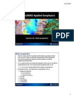 GEOL30005 Applied Geophysics: Rock Properties