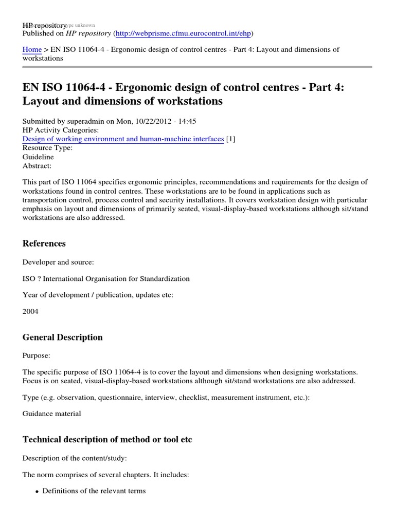 En ISO 110644 Ergonomic PDF Usability Human Factors And Ergonomics